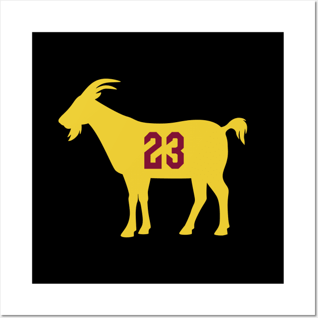 CLE GOAT - 23 - Black Wall Art by KFig21